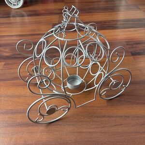 Cinderella Carriage Candle Holder Metal Decorative Tabletop Accent